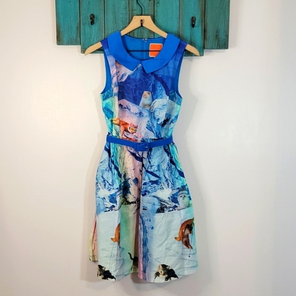 Modcloth "Whimsy Without End" Belted A-Line Pocke… - image 1